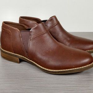 Clark's Camzin Slip On Bootie, Brown Leather, Womens Sizes 6.5 & 7
